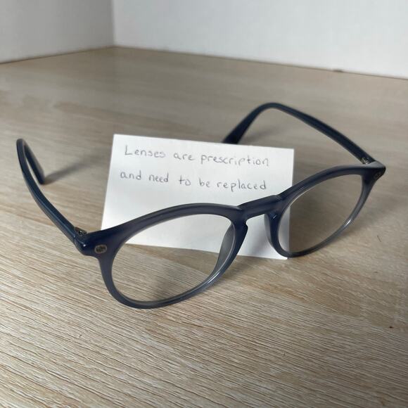 Gucci GG0121O 005 Eyeglasses Light Blue Frame Only Bumble Bee Tip 49-21-145 - Picture 1 of 8